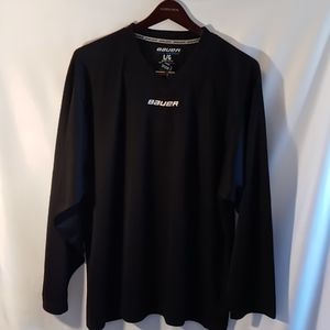 NWT black Bauer core pratice hockey jersey.